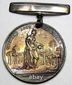 USA / G. BRIT MEDAL 1736 BETTS-169 JERNEGAN'S LOTTERY with SCHOOL PRIZE ENGRAVING