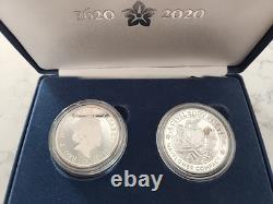 US Mint & Royal Mint Mayflower 400th Anniversary Silver Proof Coin & Medal Set