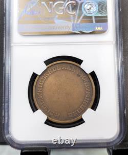 Undated Sweden Bronze Medal Royal Military School Ngc Ms 64 Bn Top Pop 1