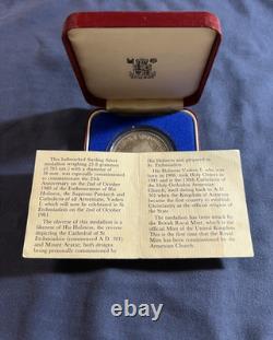 VAZKEN I Jubilee Medal (British Royal Mint) Rare Sterling Silver Collectible