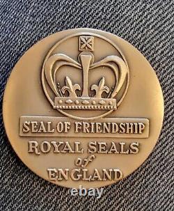 VINTAGE GREAT ROYAL SEALS OF ENGLAND SET OF 5 one Troy oz ea SILVER Coins. 999