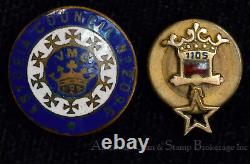 VMC Royal Arcanum Masonic 1105 Lot of 4 Medal Pins + Directroy Membership Roster