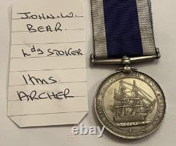 VR LSGC Medal Royal Navy HMS ARCHER JOHN WILLIAM BEAR Bigbury Kingsbridge Devon
