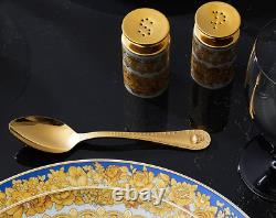 Versace Rosenthal Teaspoon Medusa 24k Gold Plated 4.5 Flatware #4001766 Italy
