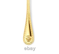 Versace Rosenthal Teaspoon Medusa 24k Gold Plated 5.5 Flatware #4001766 Italy
