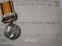 Victoria Zulu 1879 clasp war medal George Slack Royal Scots Fusiliers of Chester