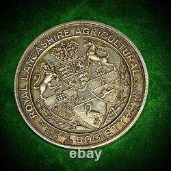 Victorian Agricultural Medal 1893 Sterling Silver Royal Lancashire Society