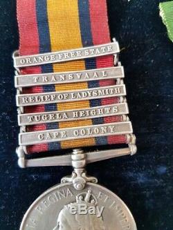 Victorian Boer War Royal Welsh Fusiliers QSA KSA Medal Pair