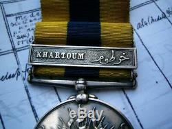 Victorian Khedives Sudan medal Khartoum Pte Tuff 5th Royal Fusiliers from Durham