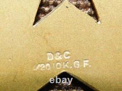 Vintage 1939 1/20 10k Gold Filled Fred Bauer Ft Orange VMC Royal Arcanum Medal