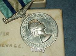 Vintage Boxed And Named Royal Observer Corps Medal Named O. Salvage
