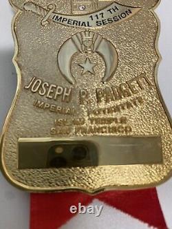 Vintage Imperial Potentate Rep Medal Masonic Badge Islam Temple Joseph Padgett