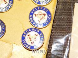 Vintage Large Lot 27 Pins & Medals VMC Royal Arcanum