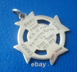 Vintage Silver & Enamel Pansy Medal 1921 Church Army Club / Princess Royal