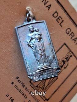 Votive Medal Madonnina Del Grappa Royal Army 4/8/1901 Wounded 14/1/1918