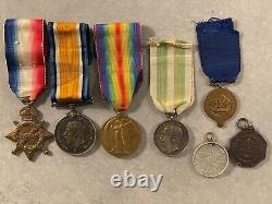 WW1 1914-15 Star Medals Trio with Messina Earthquake Medal POLLARD Royal Navy