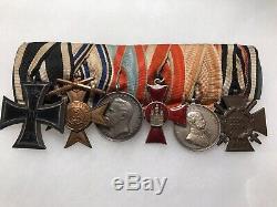 WW1 6-Place Imperial German Medal Bar Iron Cross Badge/Pin/Award/Decoration