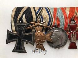WW1 6-Place Imperial German Medal Bar Iron Cross Badge/Pin/Award/Decoration
