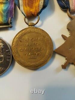 WW1 British Trio MONS 1914 Star Victory War Medal Royal Army Medical Corps RAMC
