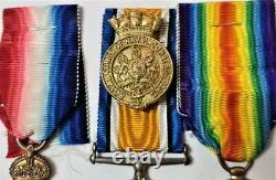 WW1 Civilian Officer Royal Corps of Naval Constructors medal group badge Wallond