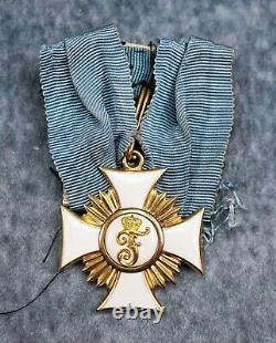 WW1 German Imperial Friedrich Order Gold 1st Class Knigh cross pin medal enamel