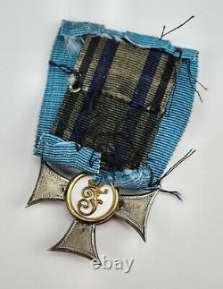 WW1 German Imperial Friedrich Order Gold 2nd Class Knight cross pin medal enamel
