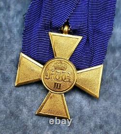 WW1 German Imperial Prussian 25 year service iron cross badge pin medal enamel