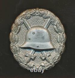 WW1 German Imperial wound badge silver pin medal WW2 ribbon veteran estate award