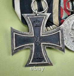 WW1 Imperial German pin iron cross badge medal uniform WW2 war parade ribbon bar