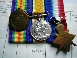 WW1 medal trio Chief Stoker J. W. Holmans Royal Navy from Kent torpedoed by U29
