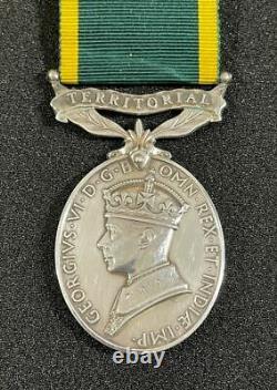 WW2 British, George VI Territorial Efficiency Medal, Royal Artillery