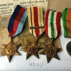 WW2 Medal group Cpl E Stafford Royal Corps Of signals Mentioned in Dispatches