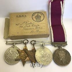 WW2 Regular Army Long Service Medal Group Sergeant Richer Royal Artillery Boxed