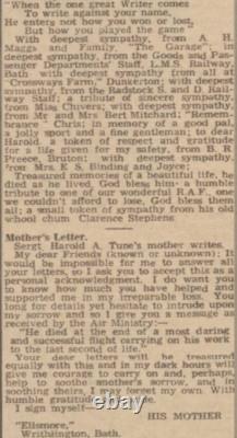 WW2 Royal Air Force Casualty Medal Group Air Crew Europe Star Tune Bath Somerset