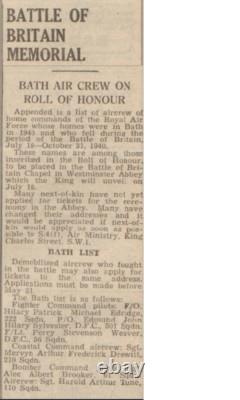 WW2 Royal Air Force Casualty Medal Group Air Crew Europe Star Tune Bath Somerset