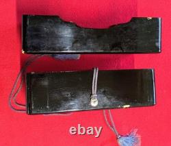 WWII Imperial Japanese Army Navy Relief Association Lacquer Medal Storage Box