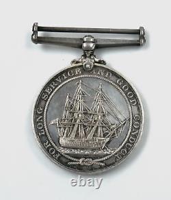 WWI British Royal Navy RN Long Service Medal 164144 E Carrol HMS Blenheim