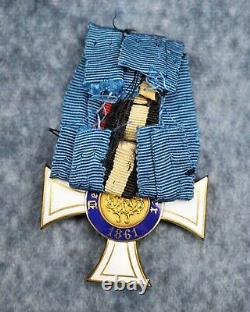 WWI German Imperial Prussian Order of the Crown 3rd class cross pin medal enamel