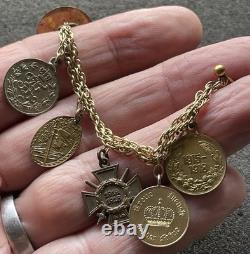 WWI German Veteran's Miniature Medal Frackkette (Dress Chain) 5 Medals TM2028
