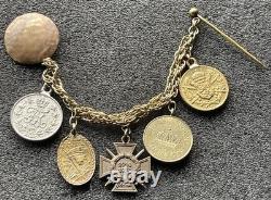 WWI German Veteran's Miniature Medal Frackkette (Dress Chain) 5 Medals TM2028