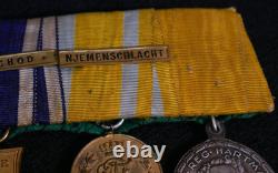 WWI Imperial German Bavarian 5 Medal Bar EK2 14th Inf. Regt. Hartmann, Campaigns