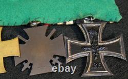 WWI Imperial German Bavarian 5 Medal Bar EK2 14th Inf. Regt. Hartmann, Campaigns