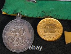WWI Imperial German Bavarian 5 Medal Bar EK2 14th Inf. Regt. Hartmann, Campaigns