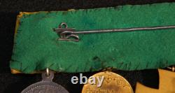 WWI Imperial German Bavarian 5 Medal Bar EK2 14th Inf. Regt. Hartmann, Campaigns
