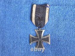 WWI Imperial German Knights Cross-Iron Cross 2nd Class 1813-1914 Medal & Ribbon