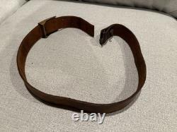 WWI Imperial German Prussian Enlisted Belt and Buckle Gott Mit Uns Brass Leather
