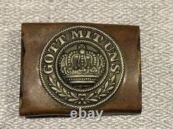 WWI Imperial German Prussian Enlisted Belt and Buckle Gott Mit Uns Brass Leather