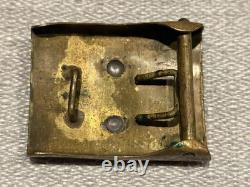 WWI Imperial German Prussian Enlisted Belt and Buckle Gott Mit Uns Brass Leather