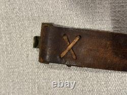 WWI Imperial German Prussian Enlisted Belt and Buckle Gott Mit Uns Brass Leather