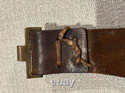 WWI Imperial German Prussian Enlisted Belt and Buckle Gott Mit Uns Brass Leather